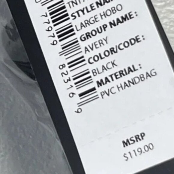 NEW $119 Tahari 13.5” large hobo crossbody bag purse black faux leather NWT - Picture 8 of 13